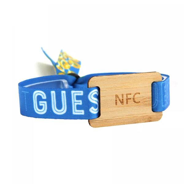 Nfc wood Fabric Wristband